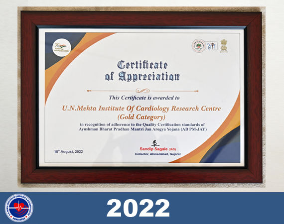 Exemplary Performance Under  “AB PM-JAY” Gold Category - 2022