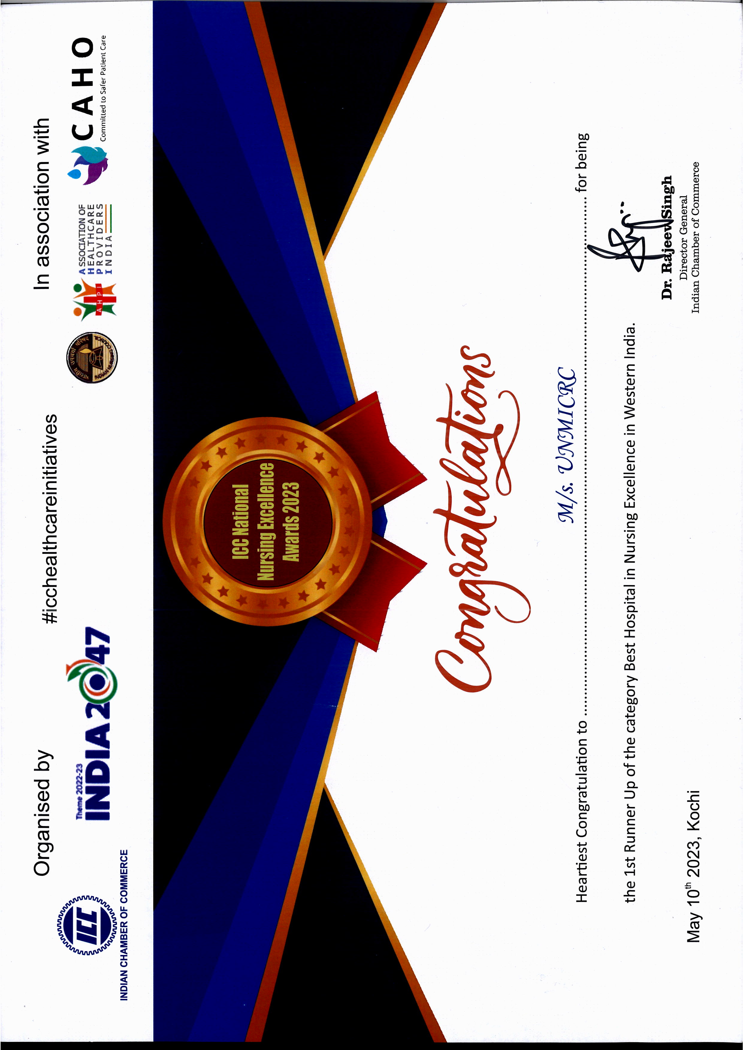 BEST HOSPITAL IN NURSING EXCELLENCE IN WESTERN INDIA