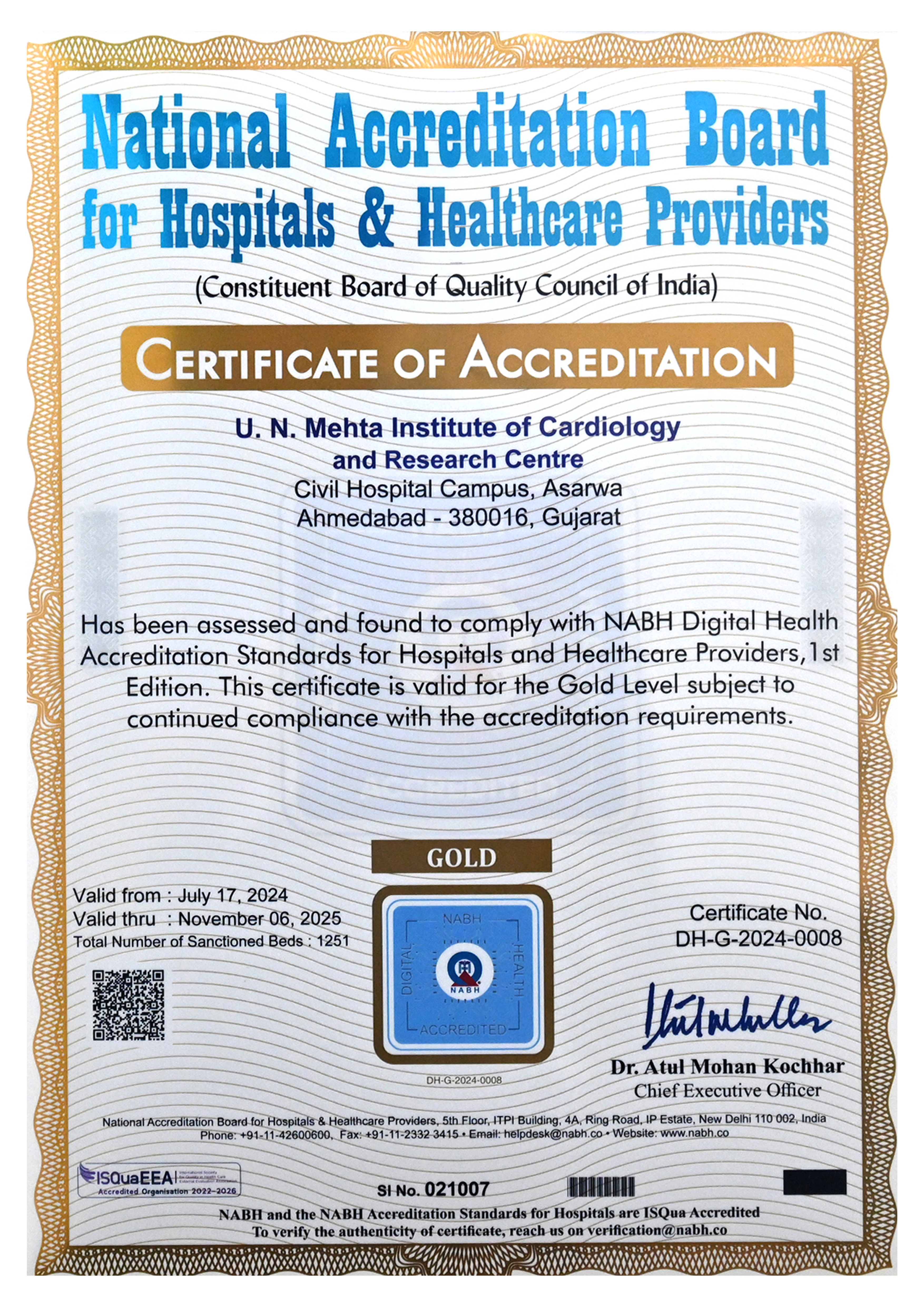 NABH-DIGITAL HEALTH ACCREDITATION FOR GOLD LEVEL 
