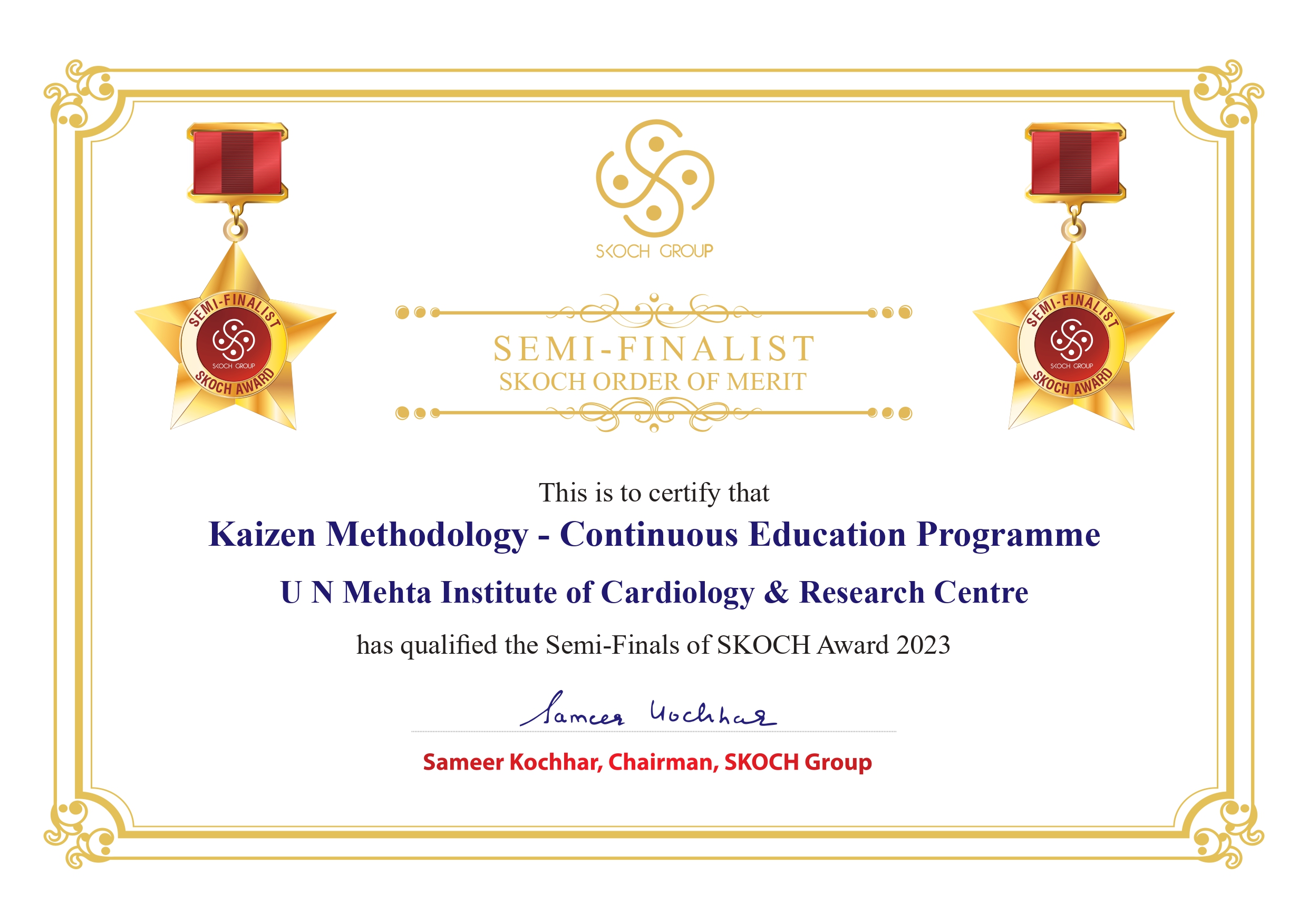 SEMIFINALIST - KAIZEN METHODOLOGY-CONTINUOUS EDUCATION PROGRAMME