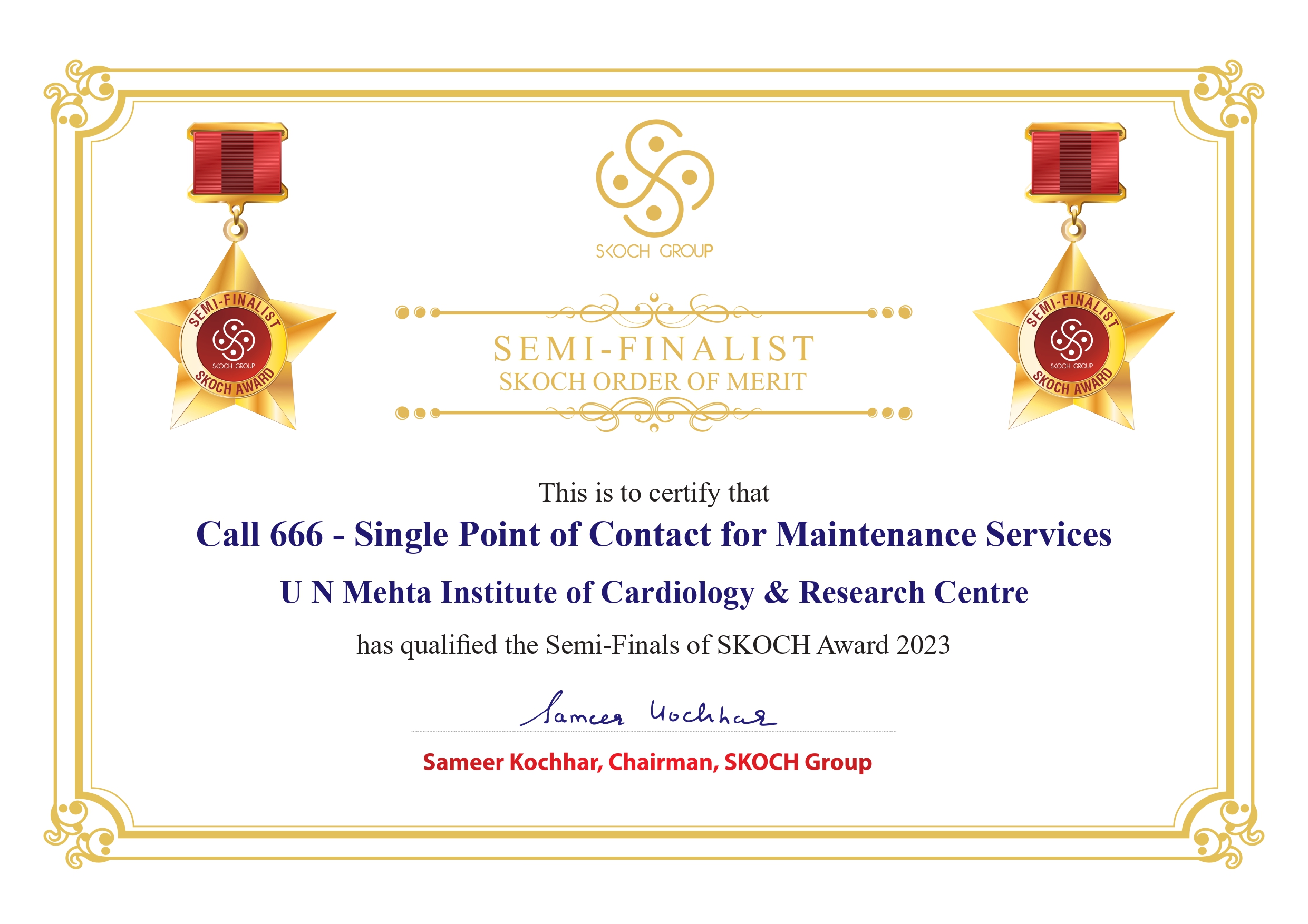 SEMIFINALIST - CALL 666 – SINGLE POINT OF CONTACT FOR MAINTENANCE SERVICES